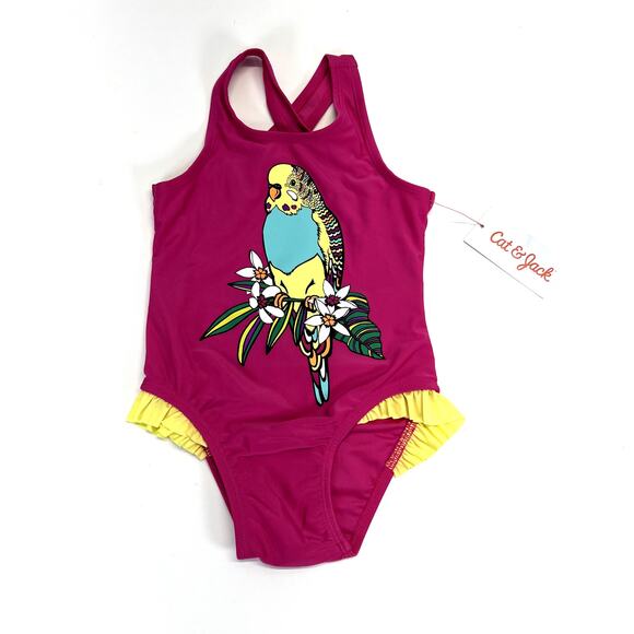 CAT & JACK TROPICAL SWIMSUITS SIZE 2T - Picture 1 of 3